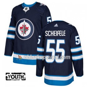 Winnipeg Jets Dresy Mark Scheifele 55 Adidas 2017-2018 Modrá Authentic - Dětské